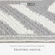 image 3 of Homescapes Outdoor Rug Luxury Waterproof Reversible Recycled, For Garden, Luna Geometric | Grey | Grey and White