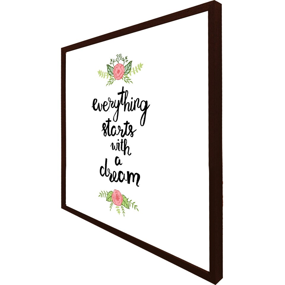 image 1 of Everything starts with a dream (Picutre Frame) Black | S