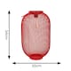 image 3 of ValueLights Solar Powered Outdoor Red Metal Mesh Basket Garden Lantern Light