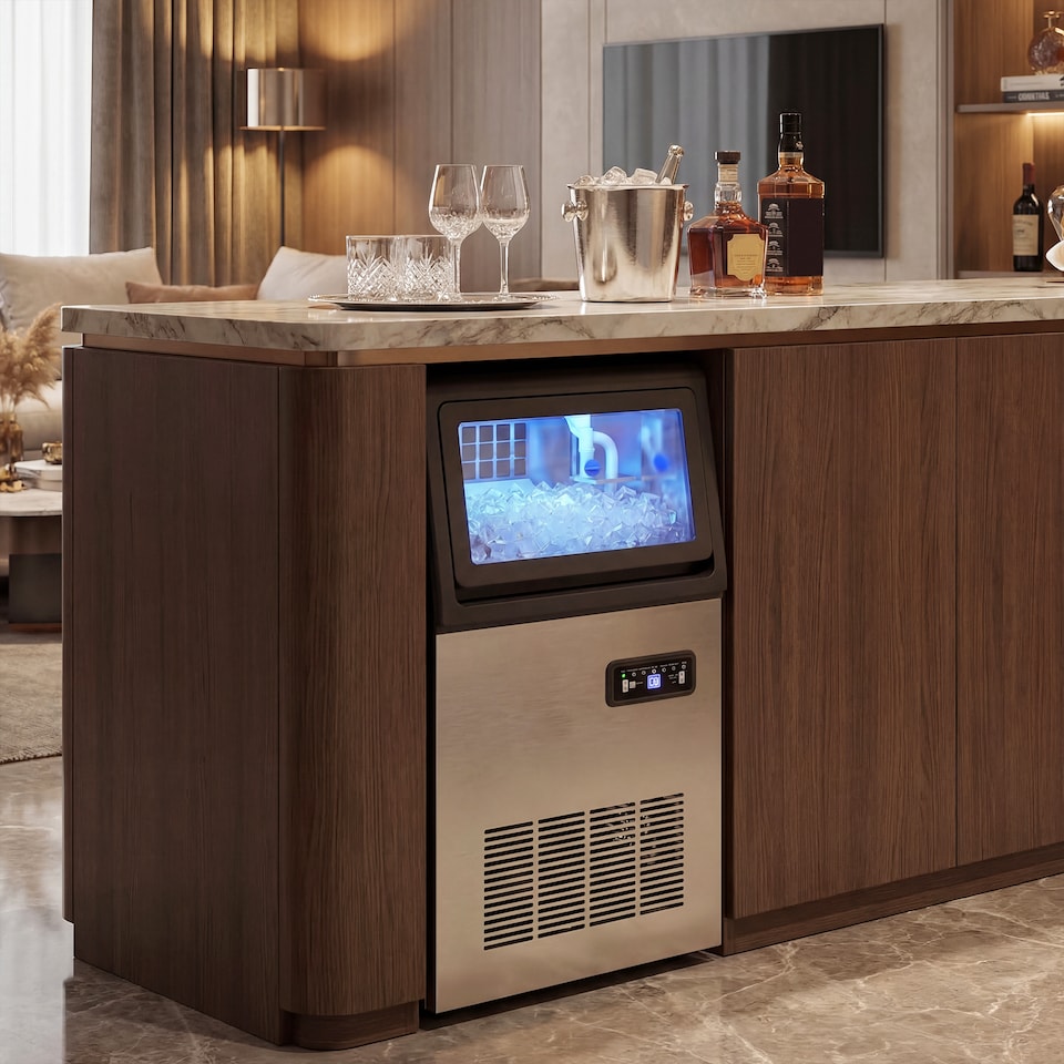 image 1 of HOMCOM 45kg/24H Commercial Ice Maker Machine with Auto Self-Cleaning