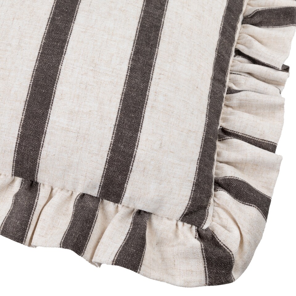 image 1 of Wylder Connie Striped Ruffle Cushion