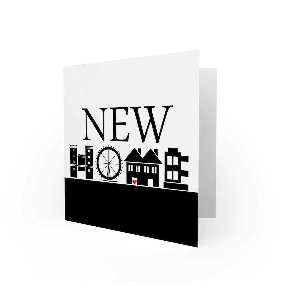 image 1 of Silhouette Home Congratulations New Home Card