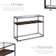 image 3 of Console Table Kilkenny - 2 shelves, with glass top surface | Brown | Industrial wood dark, rustic | 100 x 41 x 80,50 cm | 1