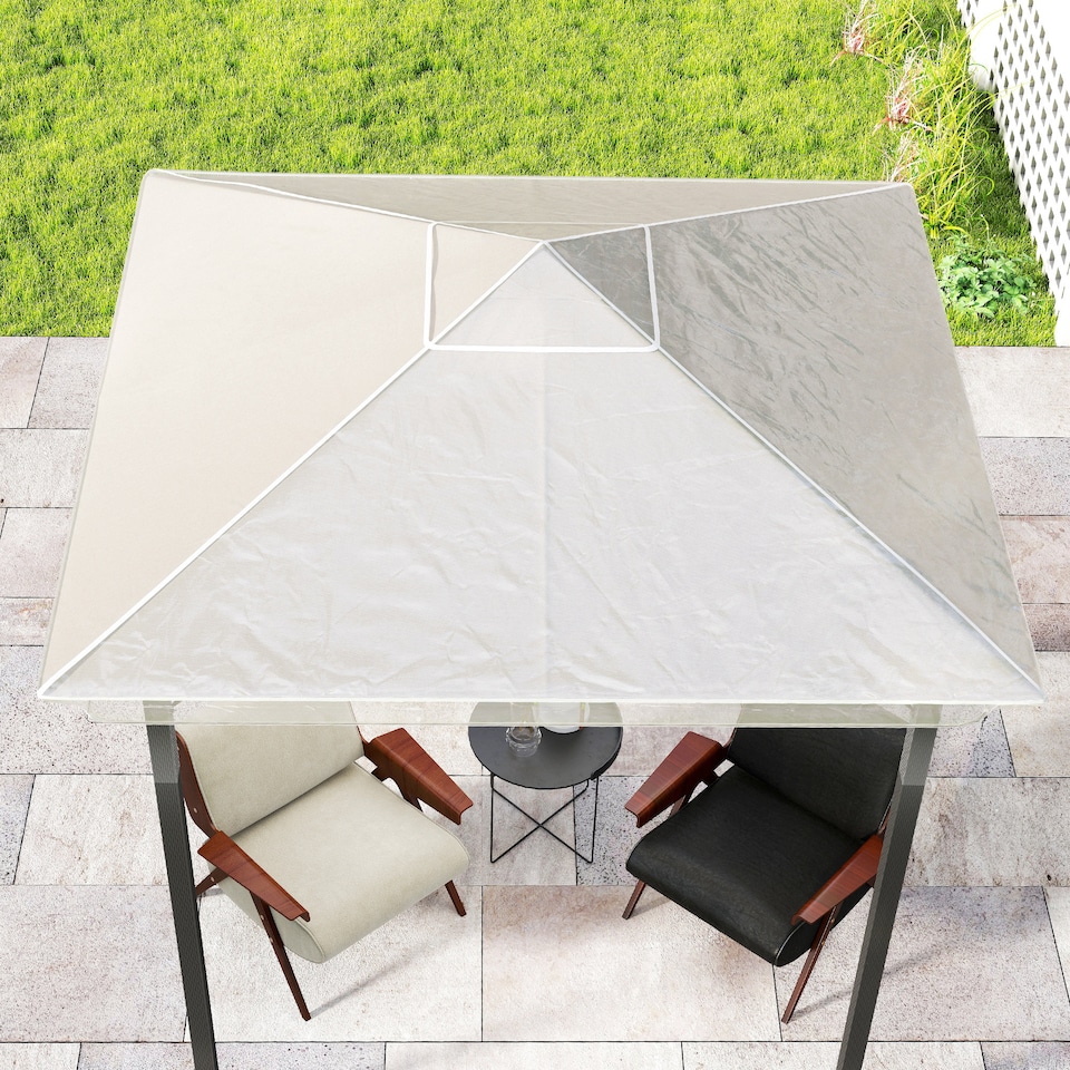 image 1 of Outsunny 2 x 2 (m) Gazebo Protective Cover, Waterproof Cover | Clear | Transparent | 200 x 200 cm