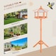 image 2 of PawHut Wooden Bird Table Free Standing Feeder Garden and Backyard Station