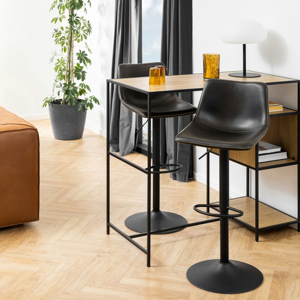 image 1 of I_Oregon Bar Stool in Black One Supplied
