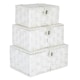 image 1 of Set of 3 Twisted White Paper Rope Storage Basket White | White