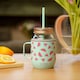 image 4 of Asobu Moonshine Mason Jar 475ml with Stainless Steel Insulated Sleeve & Handle Teal