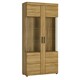 image 1 of Cortina Tall Wide 2 Door glazed Display Cabinet in Grandson Oak