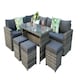 image 4 of The Tarporley Grey 9 Seat Corner Rattan Dining Set