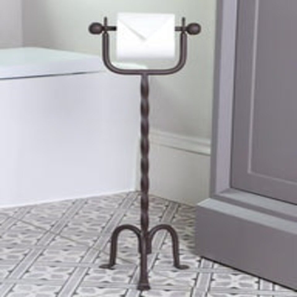 image 1 of Period Style Iron Toilet Roll Holder