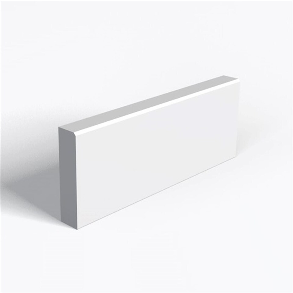 Pack of 20 (Total 20 Units) - Moisture Resistant MDF Primed Chamfer 2x2mm Architrave - 18mm (T) x 58mm (H) x 2440mm (L)