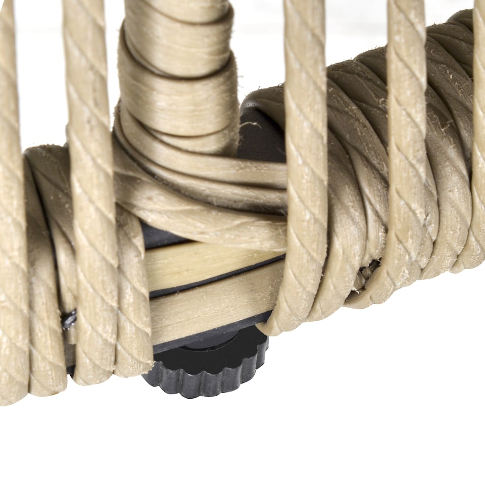 image 1 of Outsunny 3 Pieces Rattan Bistro Set, Wicker Garden Furniture Set with Cushions, Glass Top Coffee Table and Chairs for Outdoor, Patio, Balcony, Brown