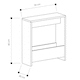 image 3 of Slim Side Table Shefa Line Focus 55 White