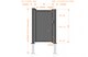image 2 of Pedestrian Gate 1000x1800mm Black - Vertical Solid Infill and Flat Top | Black | 1