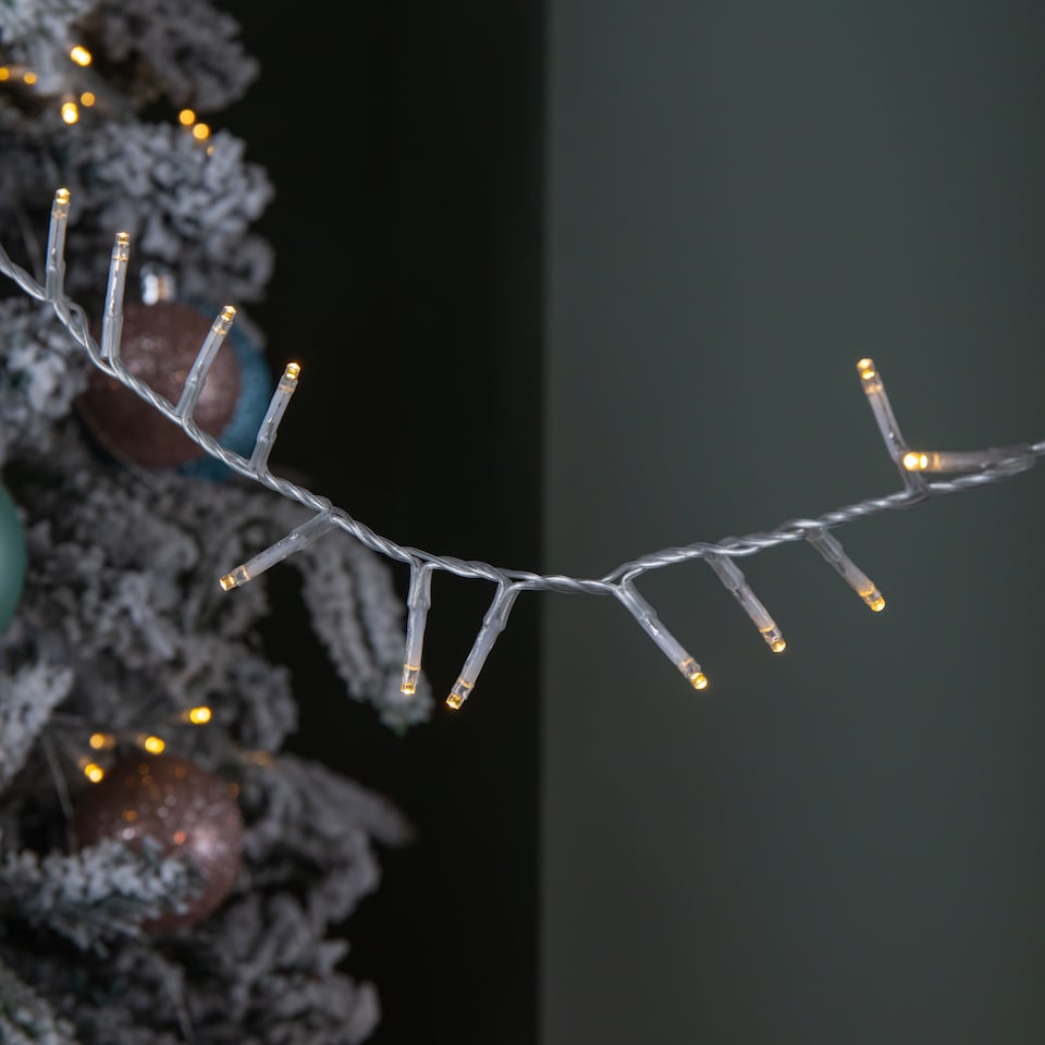 image 1 of 18.7m 750 LED TreeBrights Christmas String Lights with Timer in Warm White on Clear Cable