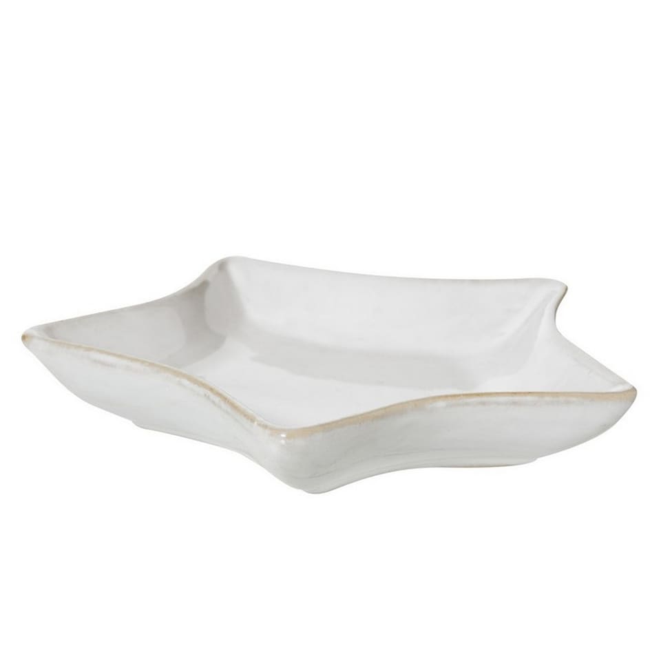 image 1 of Small Star Dish - Ceramic - L13 x W13 x H2 cm - White