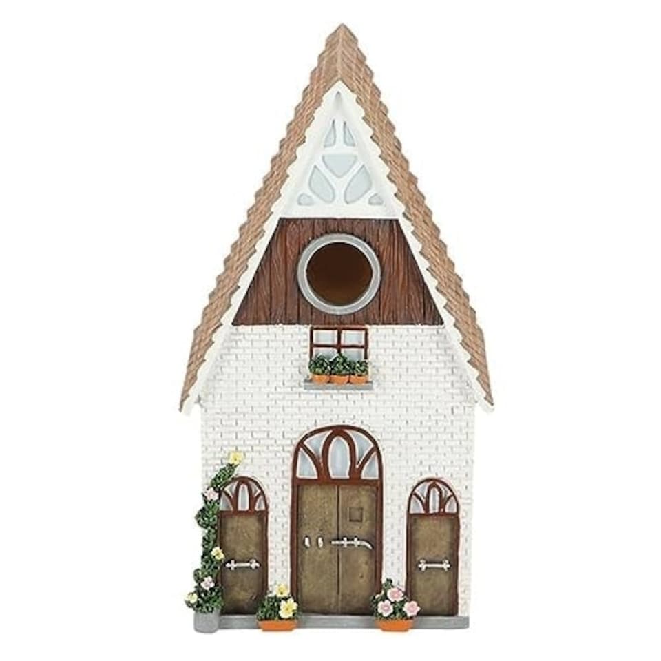 image 1 of Farmhouse Style Wooden Bird House Multi