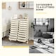 image 9 of COSTWAY 20 Drawer Rolling Storage Cart Storage White