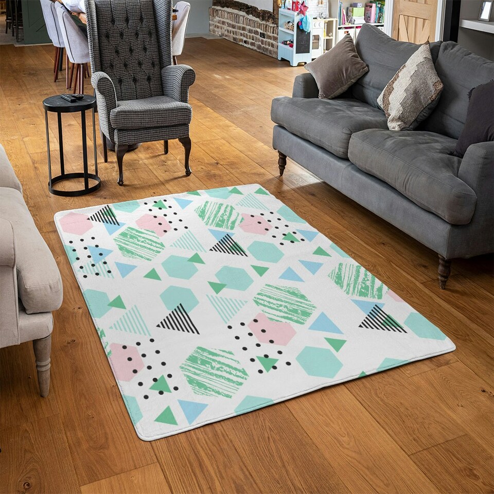 image 1 of Geometric Shapes (Rug) Multi | Large: 140x200cm