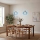 image 6 of Modern Blue Blown-Glass Pendant Light Shade with Subtle Air Bubbles