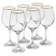 image 4 of Amber Gold Rimmed Wine Glass Drinking Glasses Sets Gift | Clear | Clear | 295ml (Set of 12)