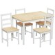 image 1 of Vida Designs Yorkshire 4 Seater Dining Set 5 Piece Table & Chairs, White & Pine