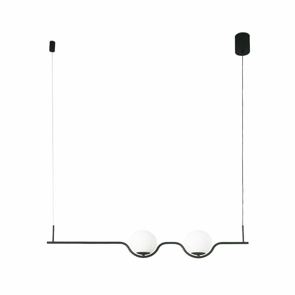 image 1 of Le Vita LED Pendant Black 2x 6W 2700K