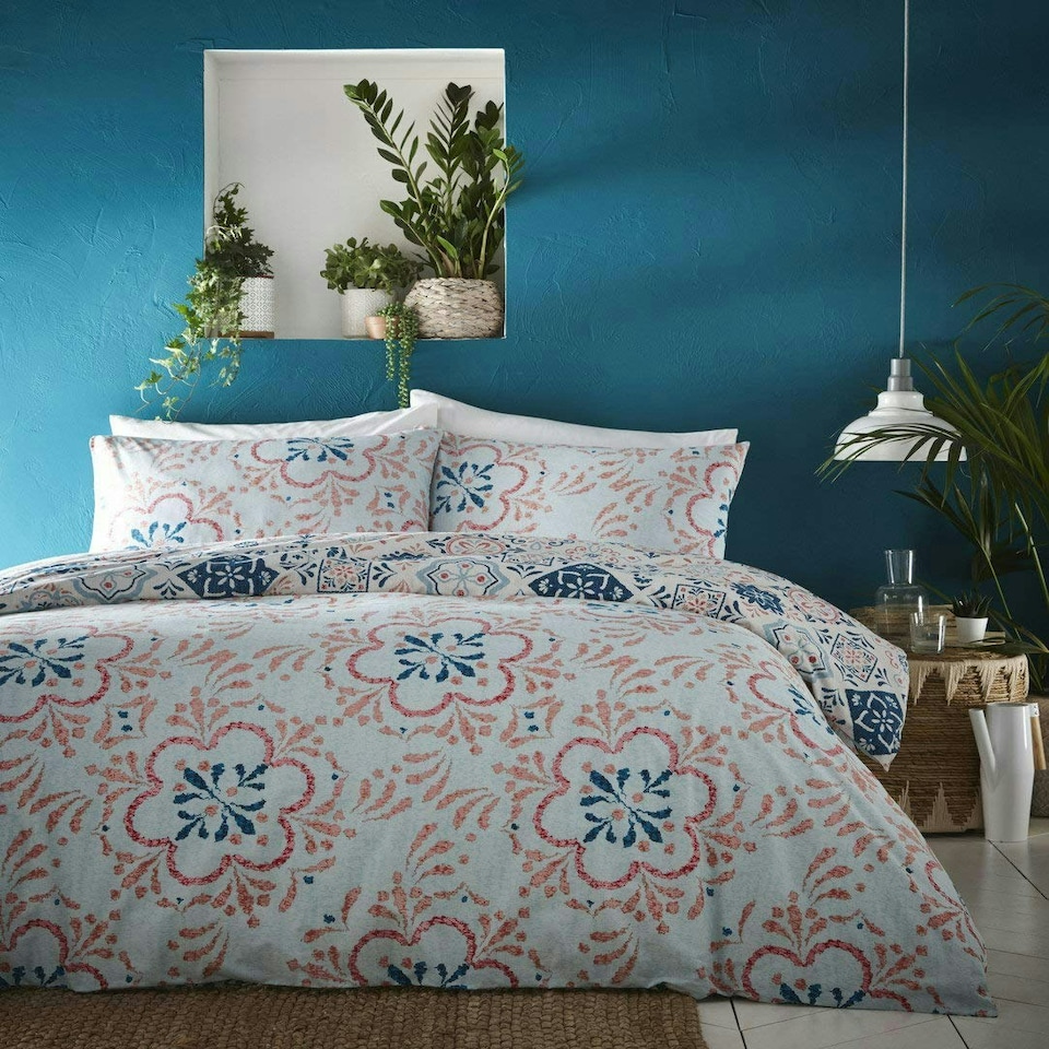 image 1 of Portfolio Home Morocco Ochre Duvet Cover Reversible Bed Set Multi | Double