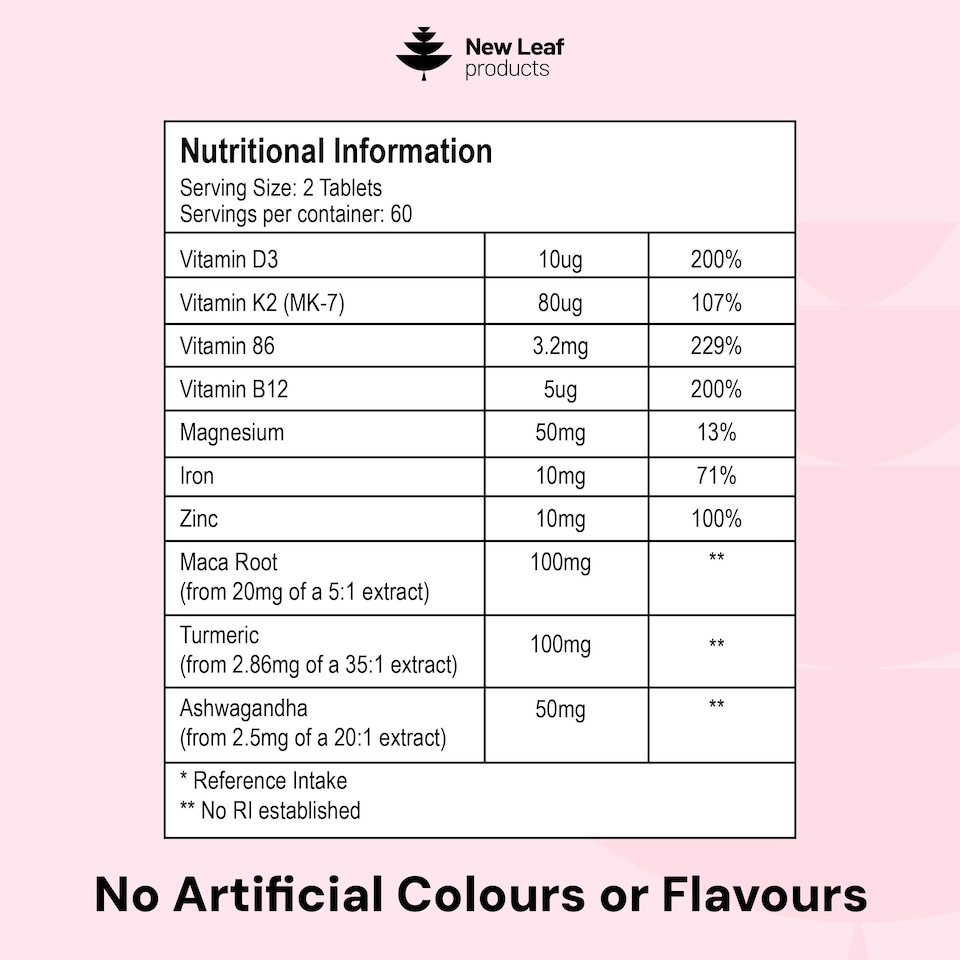 image 1 of Menopause Supplements + Turmeric & Ashwagandha Tablets