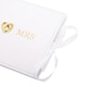 image 2 of Beautiful Ivory Suede Wedding Guest Book Holding 40 Sheets with Gold Hearts