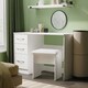 image 2 of Hampshire 3 Drawer Desk in White Matt (Ready Assembled) | White | White Matt