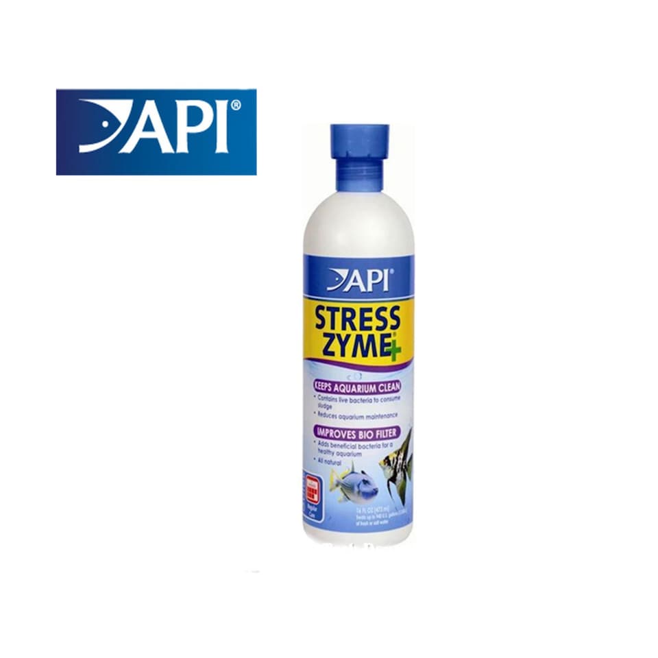 image 1 of API STRESS ZYME Freshwater and Saltwater Aquarium Cleaning Solution 473 ml Bottle