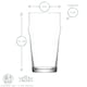 image 3 of LAV Noniq Pint Beer Glasses - 570ml - Clear - Pack of 6 Clear
