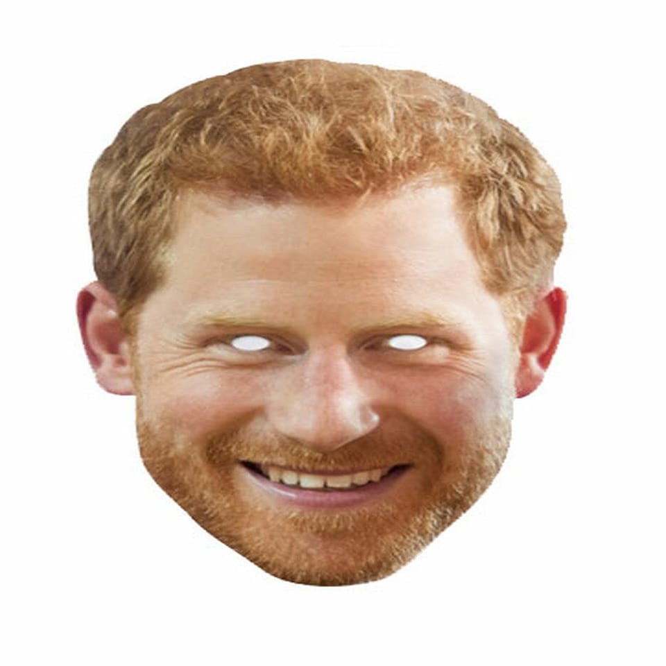 image 1 of 10 Pieces of Prince Harry Face Masks Blue
