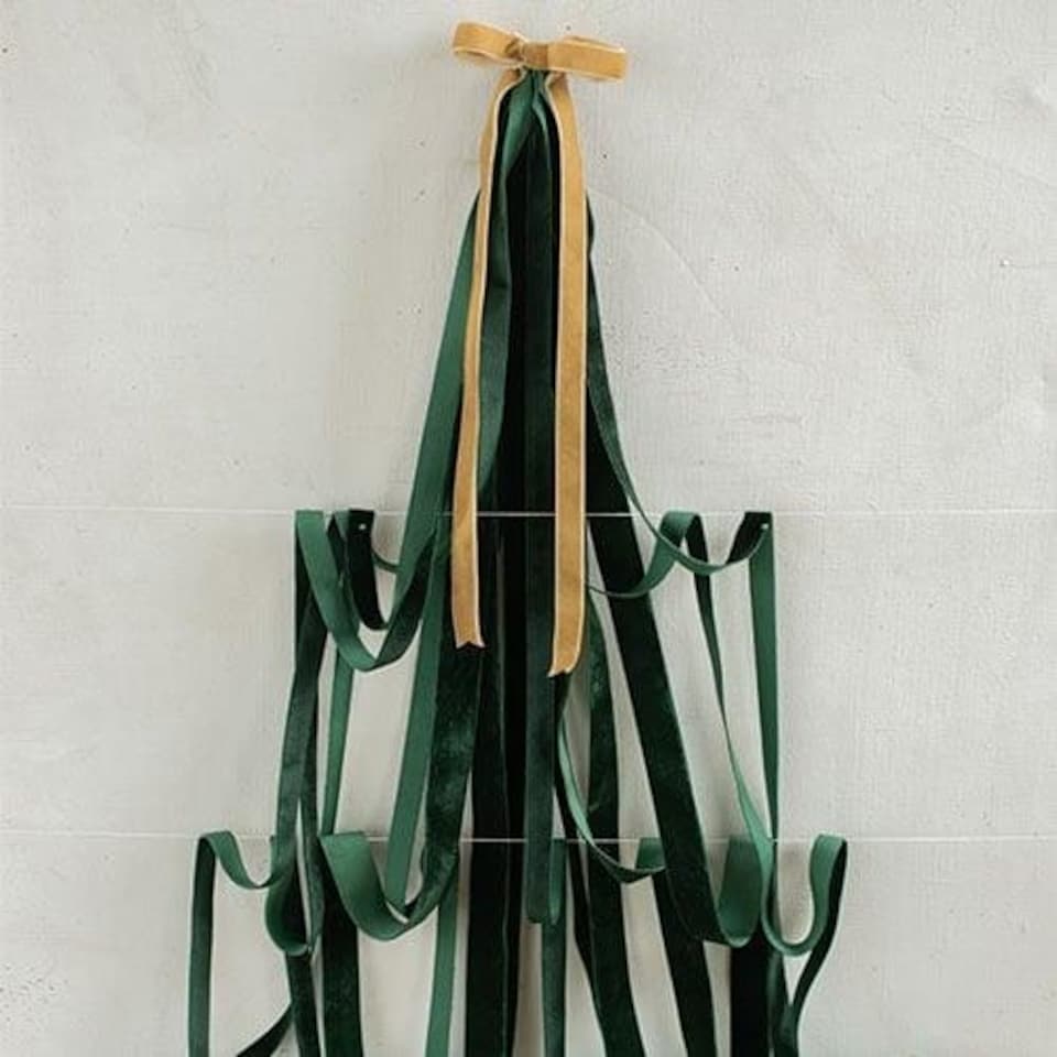 image 1 of Bottle Green Velour Ribbon 15mm x 10m