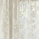 image 3 of Pair of Delila Cream Trail Leaf Print Voile Panels 137 cm (54 inch) Rod Pocket Panels for Bedroom and Living Room