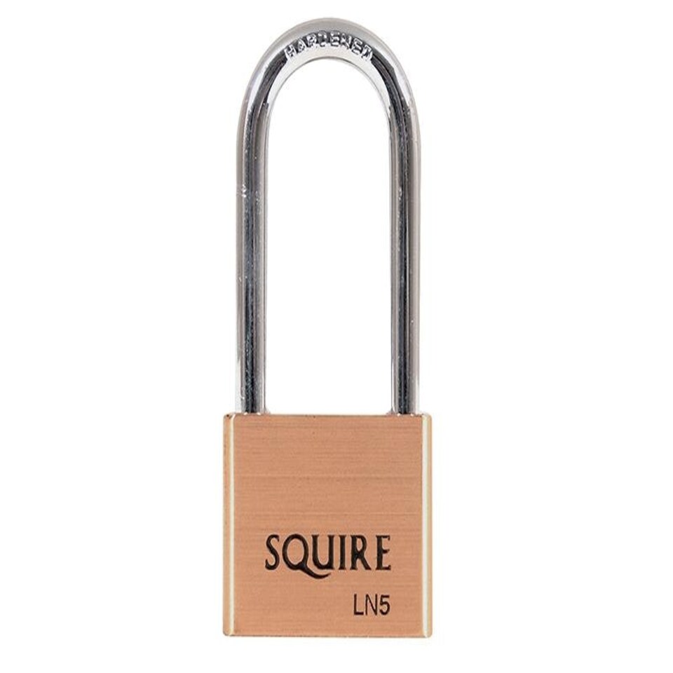 Henry Squire Ln5/2.5 Lion Brass Padlock 5-Pin 50Mm - 65Mm Long Shackle
