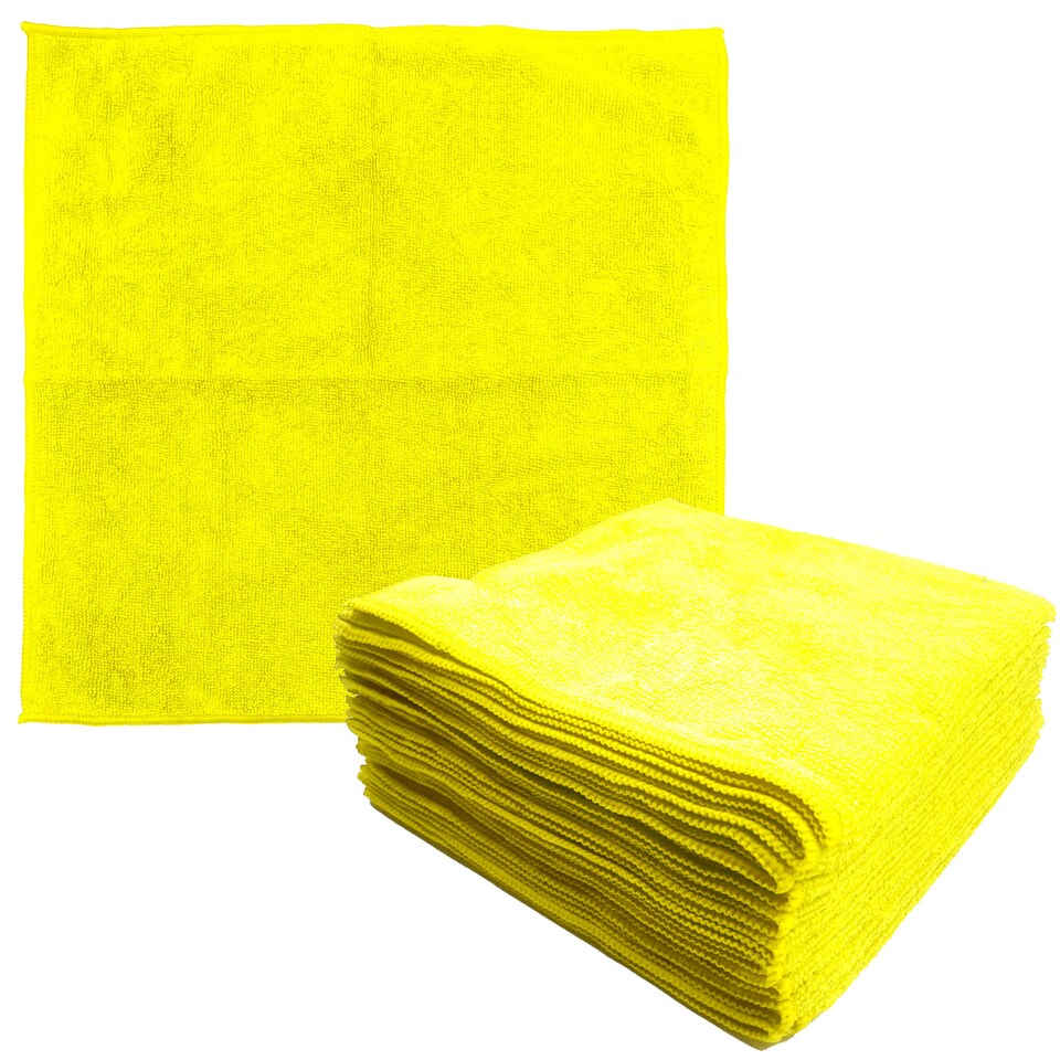 image 1 of Microfibre Cleaning Cloth 40x40cm Super Absorbent Lint Free Microfiber Cloths Cleaning for Home, Kitchen, Mirrors, Car - Pack of 10