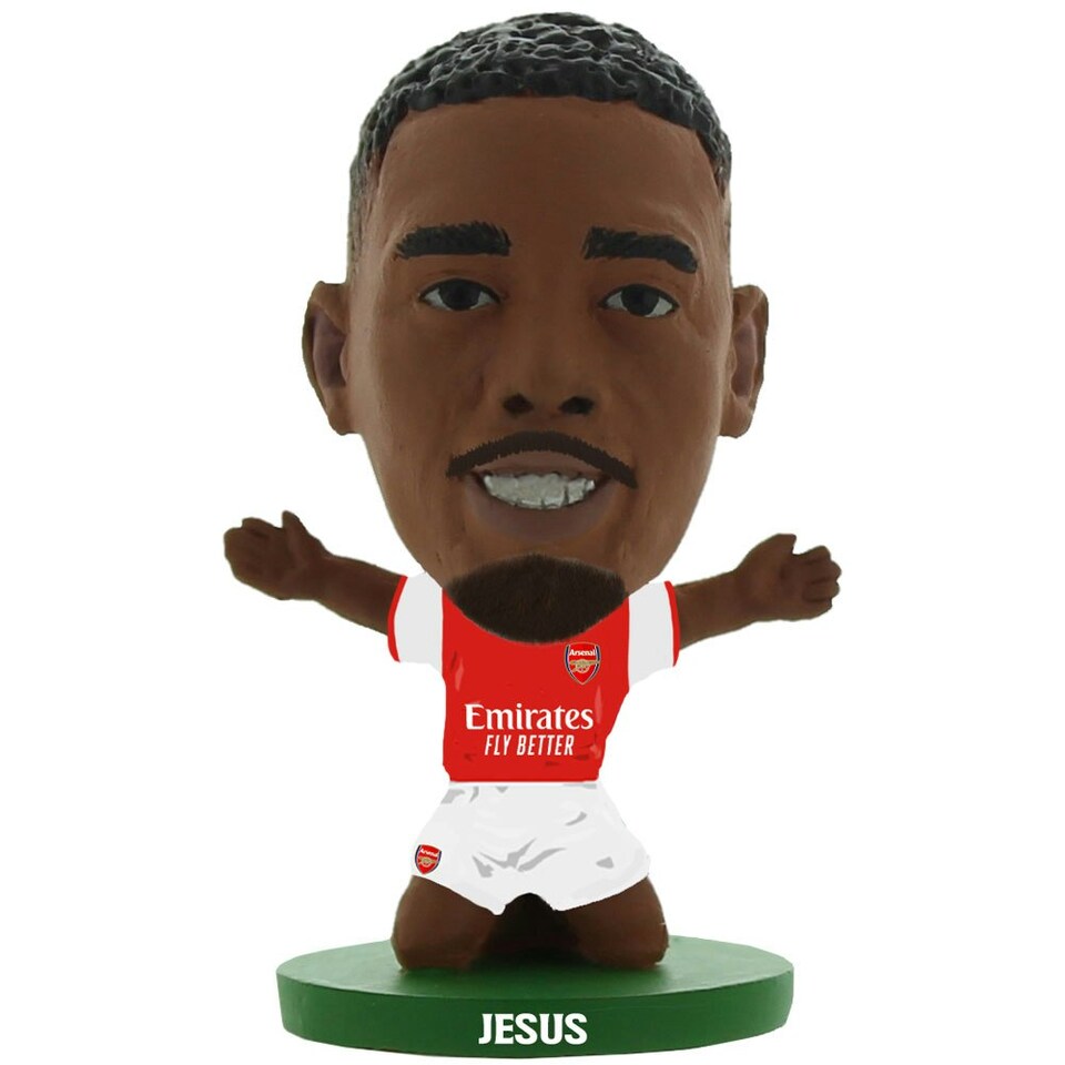 Arsenal FC Gabriel Jesus SoccerStarz Football Figurine - White/Red/Green - One Size