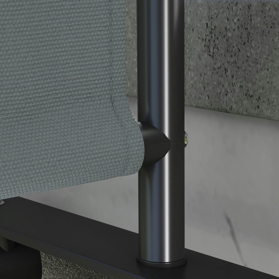 image 1 of Outsunny Garden Screen with Wheels, 6ft Rolling Privacy Room Divider, Dark Grey Grey