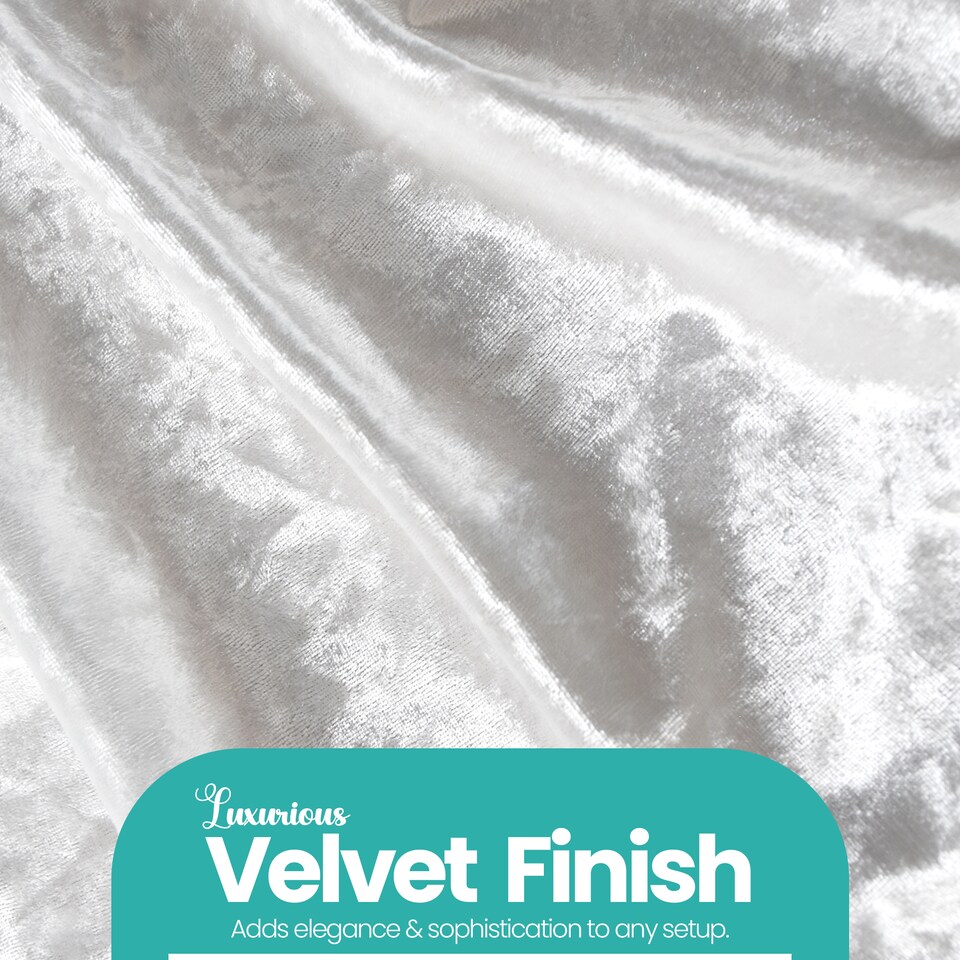 image 1 of Crushed Velvet Chair Band, Glitz Shiny Fabric Sashes - 1pc