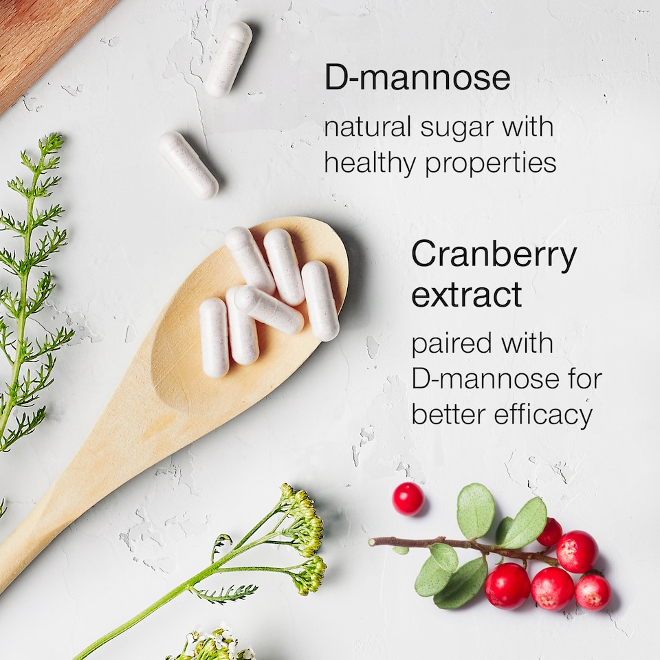 image 1 of SuperSelf D-Mannose with Cranberry 1000mg 120 Capsules