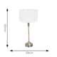 image 3 of ValueLights Maggie Chrome Candlestick Table Lamp White Shade and Bulb