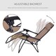 image 3 of Outsunny Zero Gravity Chair Metal Frame Texteline Armchair Outdoor Folding and Reclining Sun Lounger with Head Pillow for Patio Decking Gardens Camping, Beige