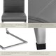 image 5 of Dining Chairs - cantilevered, high backrest, flat steel frame - Set of 2 Grey