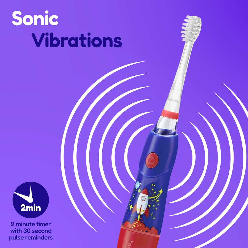 image 1 of Brush Baby Rocket KidzSonic Kids Electric Toothbrush