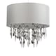 image 3 of Large 40cm Easy Fit Shade in Grey with Acrylic Droplets | Grey | Clear | Large | 1