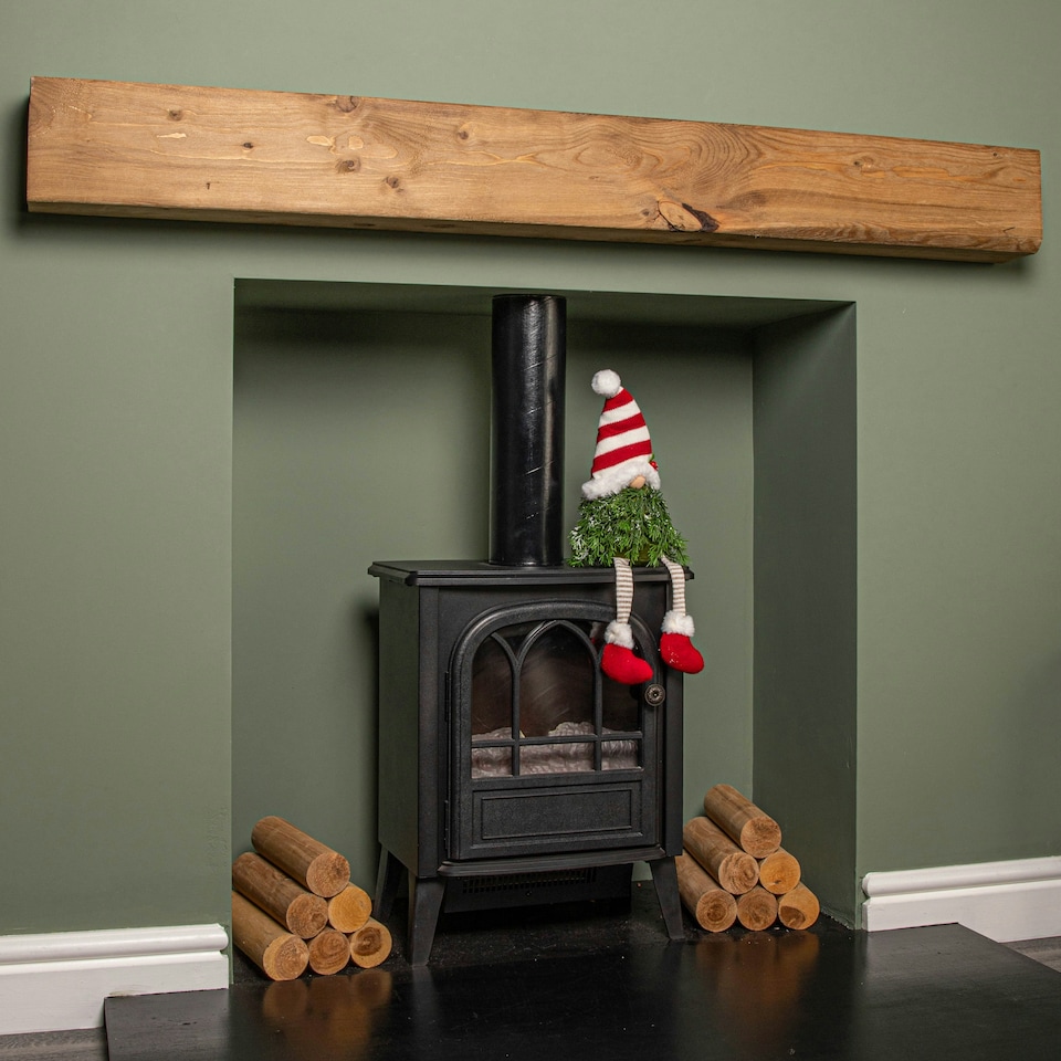 image 1 of 48cm Red and White Christmas Tree Sitting Gonk with Dangly Legs and Striped Hat