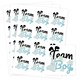 image 1 of Team Boy Bunny Gender Reveal Square Stickers 65mm - Sheet of 12
